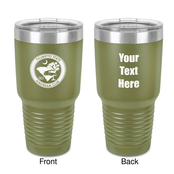 Custom Palmetto State Airstream Club Logo 30 oz Stainless Steel Tumbler - Olive - Double-Sided
