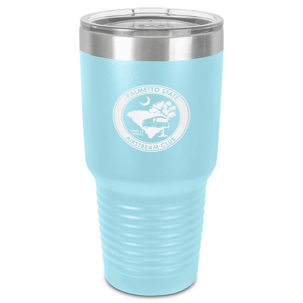 Palmetto State Airstream Club Logo 30 oz Stainless Steel Ringneck Tumbler - Teal - Front