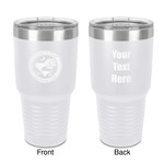 Palmetto State Airstream Club Logo 30 oz Stainless Steel Tumbler - White - Double-Sided