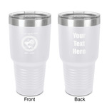 Palmetto State Airstream Club Logo 30 oz Stainless Steel Tumbler - White - Double-Sided