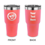 Palmetto State Airstream Club Logo 30 oz Stainless Steel Tumbler - Coral - Double-Sided