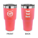 Palmetto State Airstream Club Logo 30 oz Stainless Steel Tumbler - Coral - Double-Sided