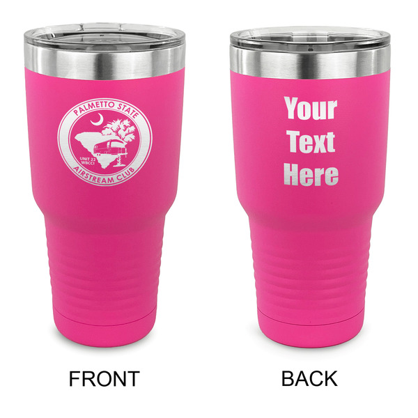 Custom Palmetto State Airstream Club Logo 30 oz Stainless Steel Tumbler - Pink - Double-Sided
