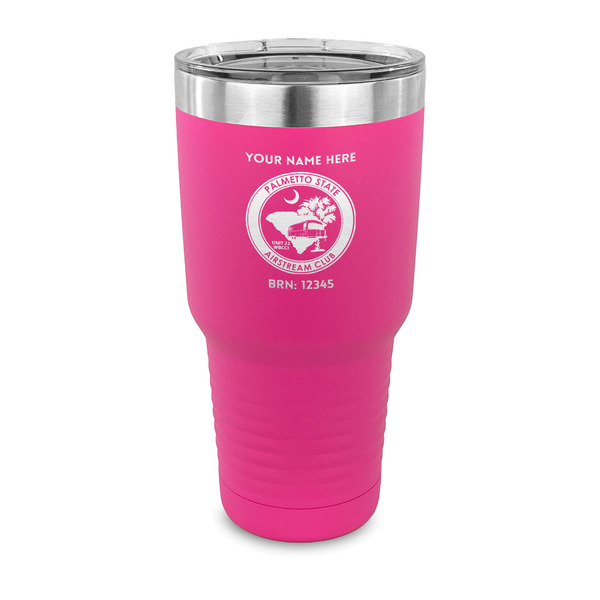 Custom Palmetto State Airstream Club Logo 30 oz Stainless Steel Tumbler - Pink - Single-Sided