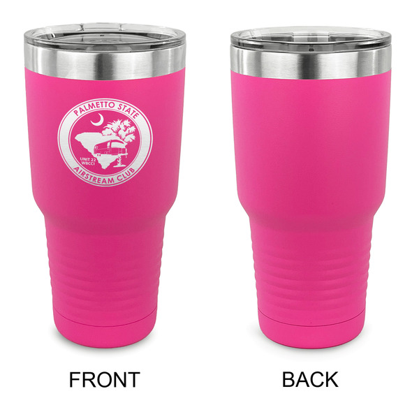 Palmetto State Airstream Club Logo 30 oz Stainless Steel Ringneck Tumblers - Pink - Single Sided - APPROVAL