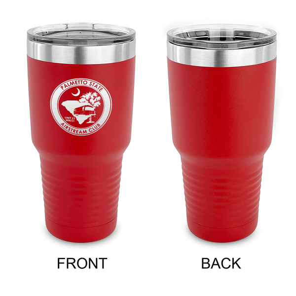 Palmetto State Airstream Club Logo 30 oz Stainless Steel Ringneck Tumblers - Red - Single Sided - APPROVAL