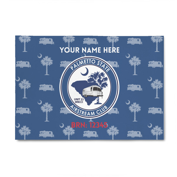 Custom Palmetto State Airstream Club Logo Patio Rug - 4' x 6'