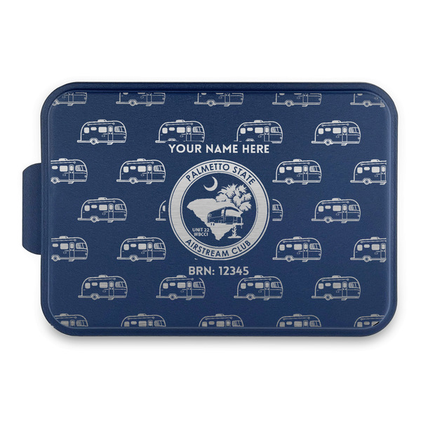 Custom Palmetto State Airstream Club Logo Aluminum Baking Pan with Navy Lid