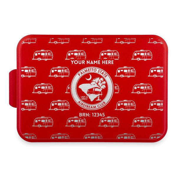 Custom Palmetto State Airstream Club Logo Aluminum Baking Pan with Red Lid