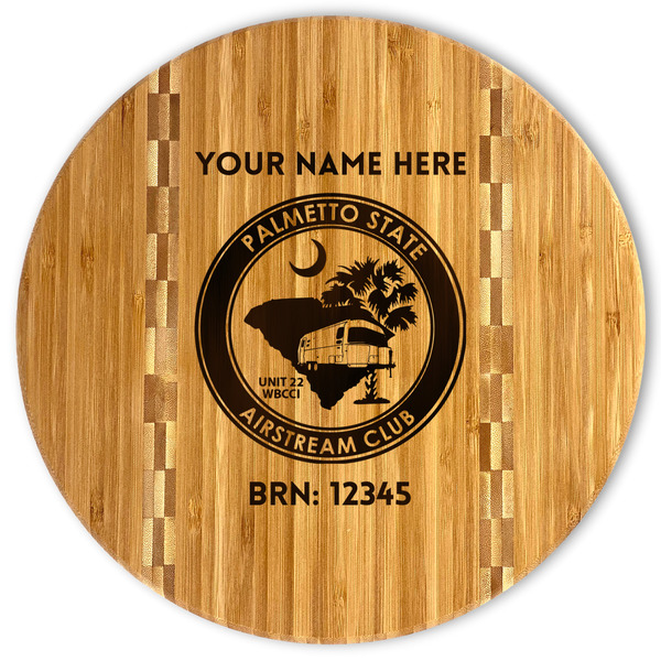 Custom Palmetto State Airstream Club Logo Bamboo Cutting Board