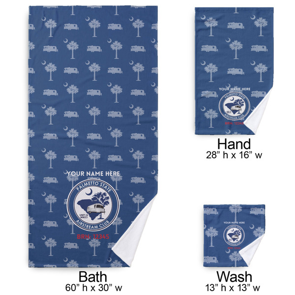 Palmetto State Airstream Club Logo Bath Towel Sets - 3-piece - Approval