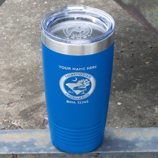 Palmetto State Airstream Club Logo Blue Polar Camel Tumbler - 20oz - Angled