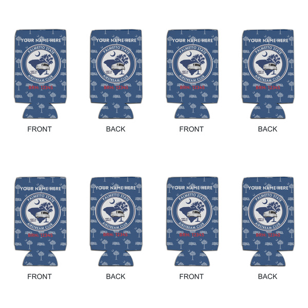 Palmetto State Airstream Club Logo Can Cooler - 16oz - Set of 4 - Front & Back