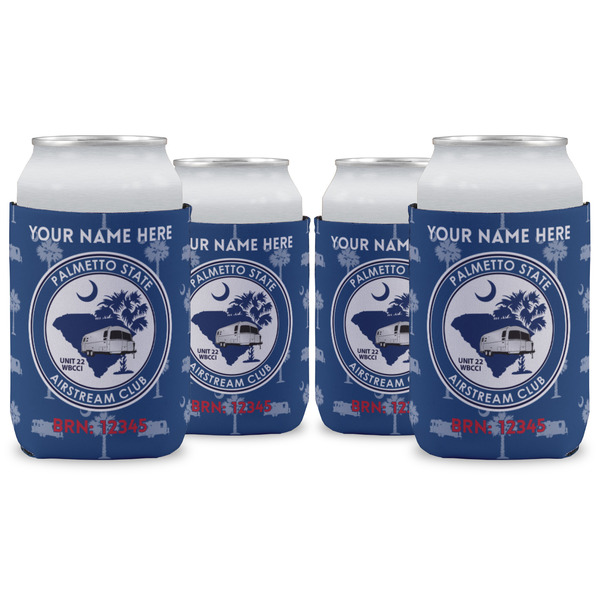 Custom Palmetto State Airstream Club Logo Can Coolers - 12 oz - Set of 4