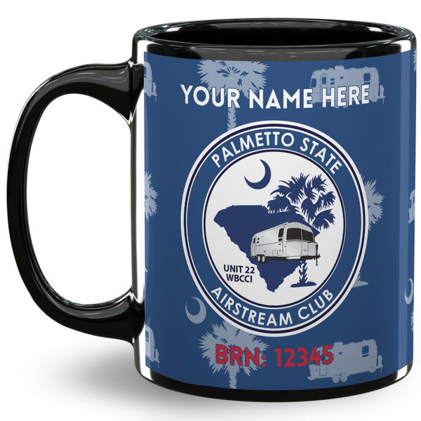 Custom Palmetto State Airstream Club Logo 11 oz Coffee Mug - Black