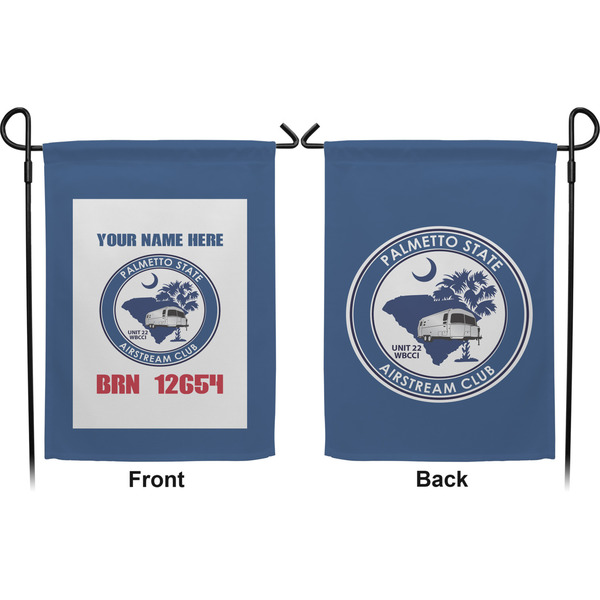 Palmetto State Airstream Club Logo Garden Flag - Double Sided Front and Back