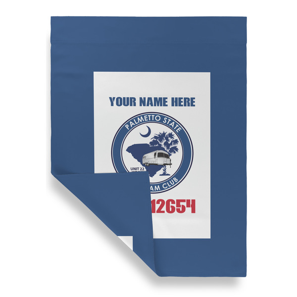 Palmetto State Airstream Club Logo Garden Flags - Large - Double Sided - FRONT FOLDED