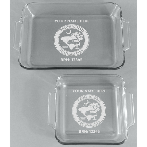 Palmetto State Airstream Club Logo Glass Baking Dish Set - Front