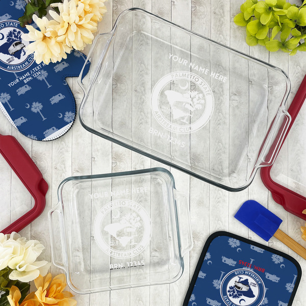 Palmetto State Airstream Club Logo Glass Baking Dish Set - Lifestyle