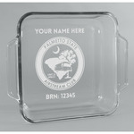Palmetto State Airstream Club Logo Glass Cake Dish - 8in x 8in