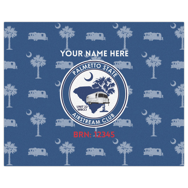 Palmetto State Airstream Club Logo Indoor / Outdoor Rug - 8'x10' - Front Flat