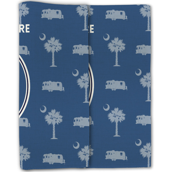 Palmetto State Airstream Club Logo Linen Placemat - Double Sided - Folded Half