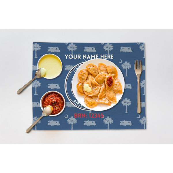 Palmetto State Airstream Club Logo Linen Placemat - Single - Lifestyle