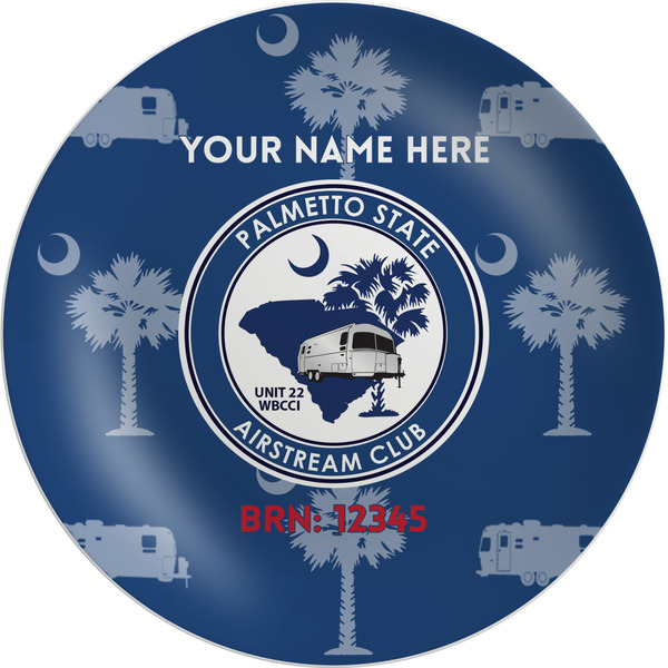 Custom Palmetto State Airstream Club Logo Melamine Plate
