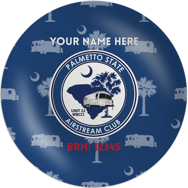 Custom Palmetto State Airstream Club Logo Melamine Plate - 10"