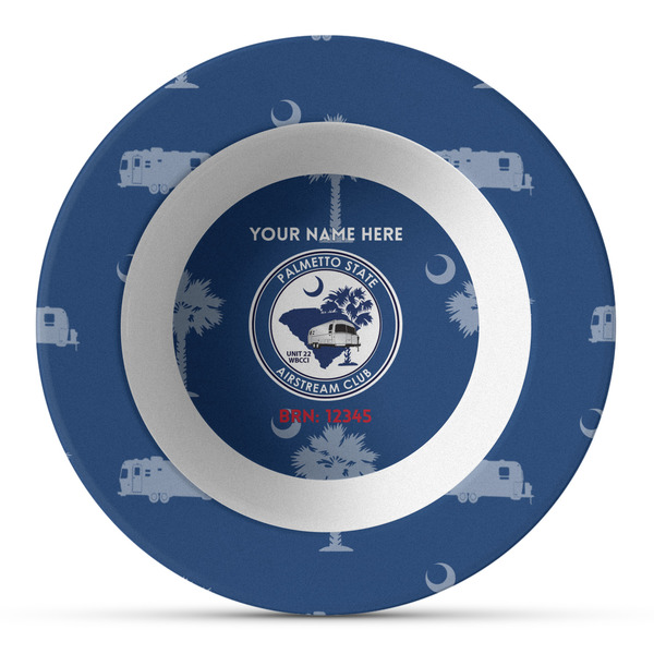 Custom Palmetto State Airstream Club Logo Plastic Bowl - Microwave Safe - Composite Polymer