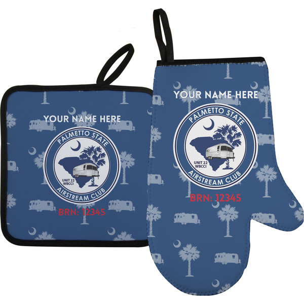 Custom Palmetto State Airstream Club Logo Oven Mitt & Pot Holder Set