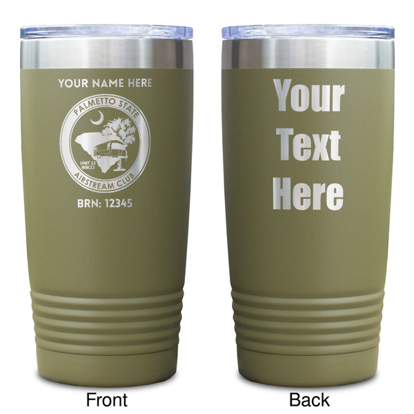 Palmetto State Airstream Club Logo Olive Polar Camel Tumbler - 20oz - Double Sided - Approval