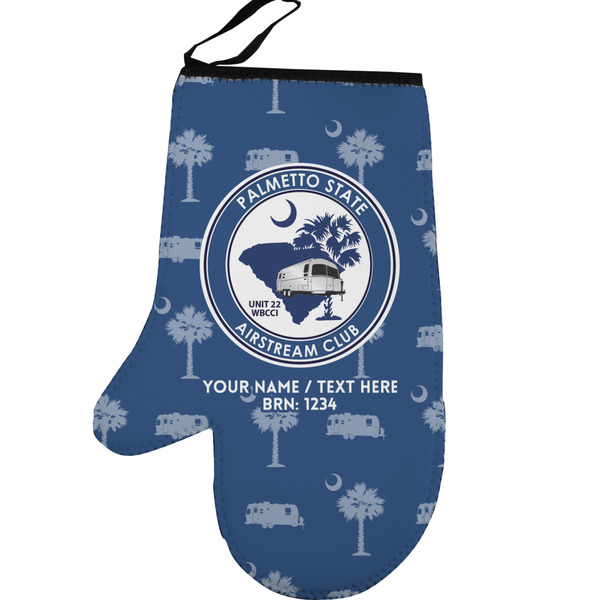Palmetto State Airstream Club Logo Personalized Oven Mitt - Left