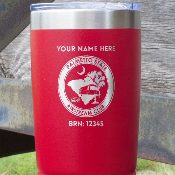 Palmetto State Airstream Club Logo Red Polar Camel Tumbler - 20oz - Close Up