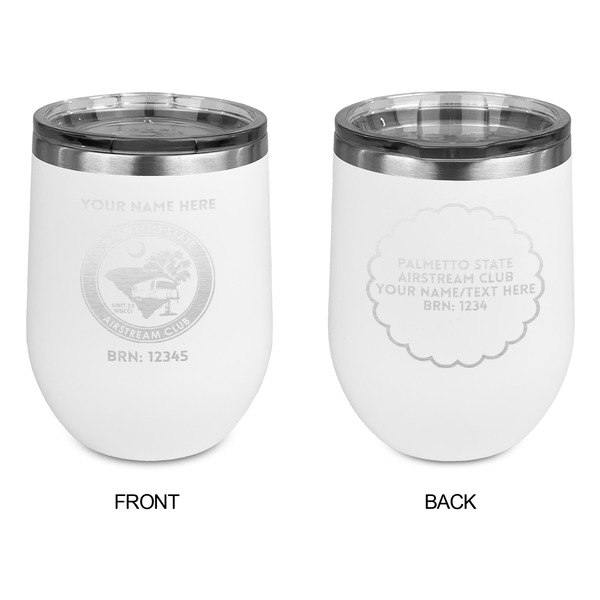 Palmetto State Airstream Club Logo Stainless Wine Tumblers - White - Double Sided - Approval