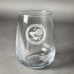 Palmetto State Airstream Club Logo Stemless Wine Glass - Laser Engraved