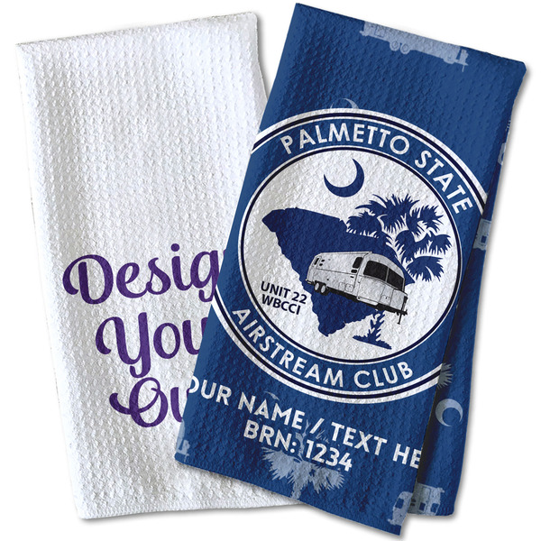 Palmetto State Airstream Club Logo Waffle Weave Towels - Two Print Styles