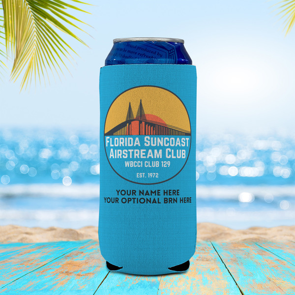 Florida Suncoast Airstream Club Can Cooler - 16oz - In Context