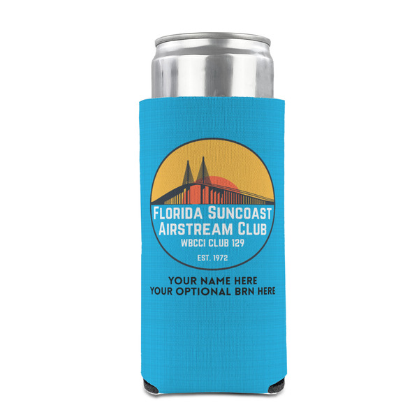 Florida Suncoast Airstream Club Can Cooler - Tall 12oz - Front on Can