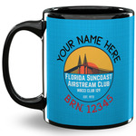 Florida Suncoast Airstream Club 11 oz Coffee Mug - Black