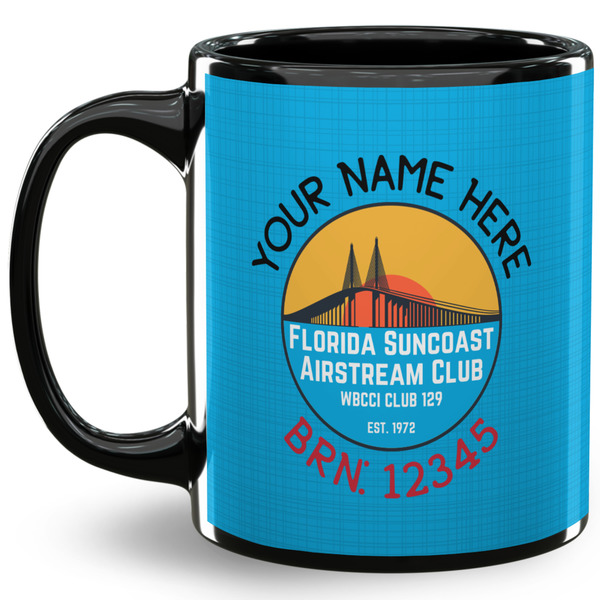 Custom Florida Suncoast Airstream Club 11 oz Coffee Mug - Black