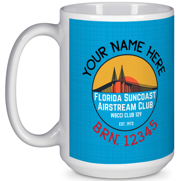 Custom Florida Suncoast Airstream Club 15 oz Coffee Mug - White