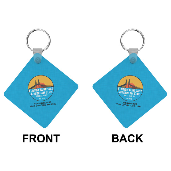 Florida Suncoast Airstream Club Diamond Keychain (Front + Back)