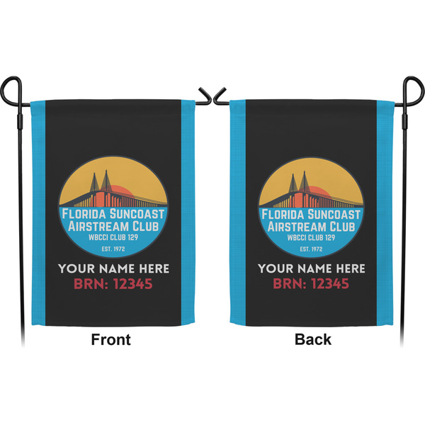 Florida Suncoast Airstream Club Garden Flag - Double Sided Front and Back