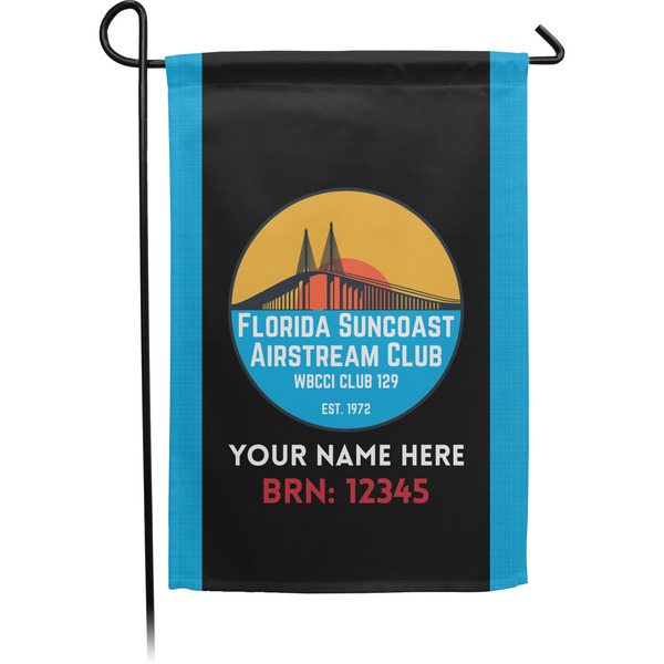 Custom Florida Suncoast Airstream Club Garden Flag - Small - Double-Sided