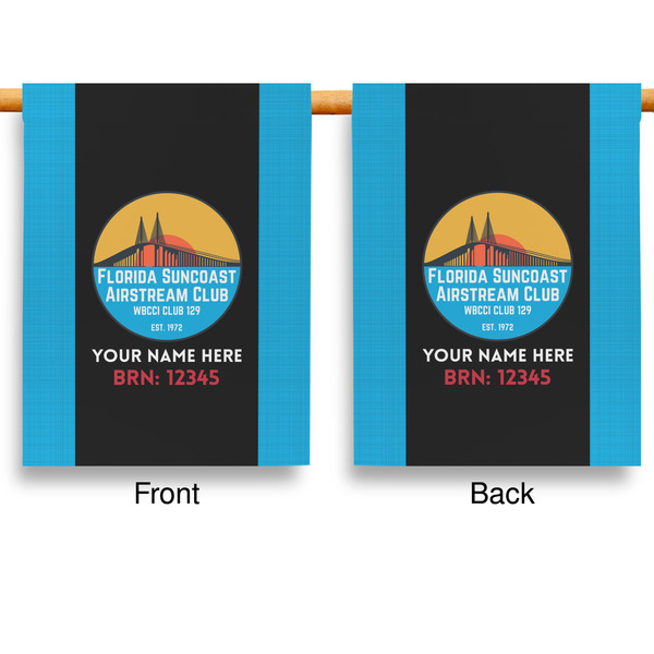 Florida Suncoast Airstream Club Garden Flags - Large - Double Sided - APPROVAL