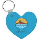 Florida Suncoast Airstream Club Heart Plastic Keychain