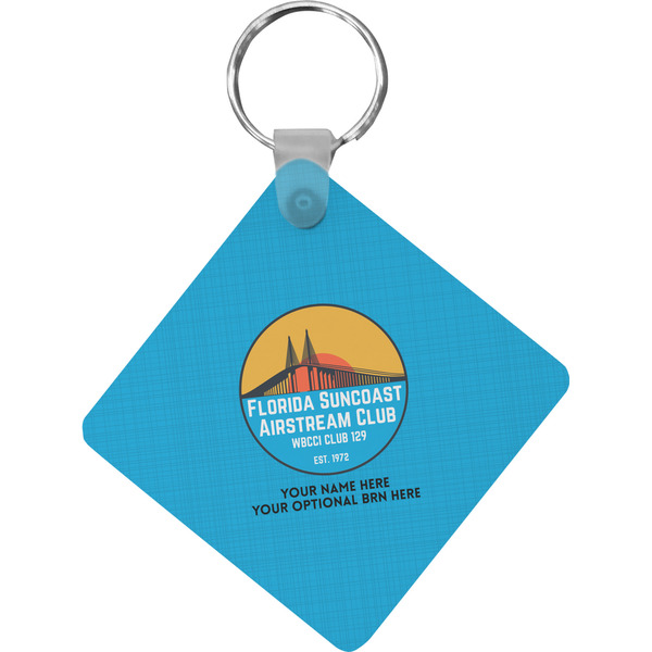 Custom Florida Suncoast Airstream Club Diamond Plastic Keychain