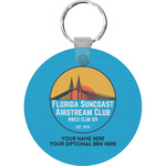 Florida Suncoast Airstream Club Round Plastic Keychain