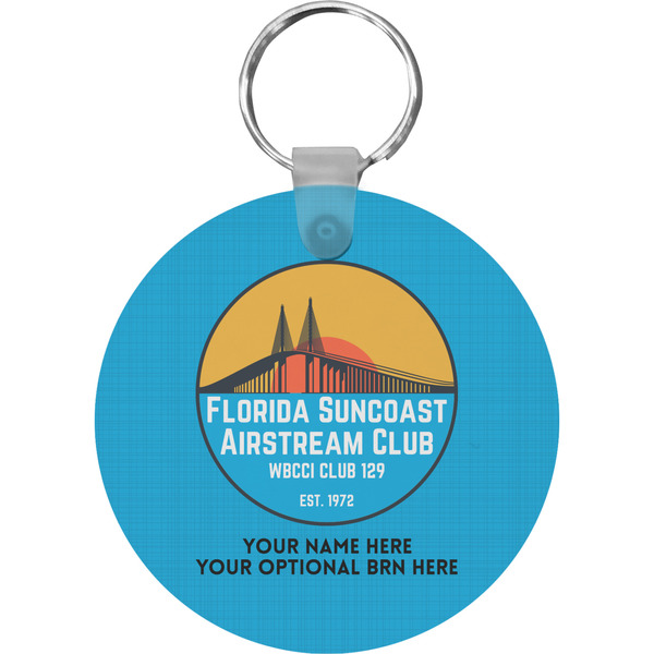 Florida Suncoast Airstream Club Round Keychain (Personalized)